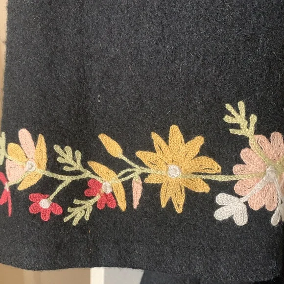 April Cornell Vintage Embroidered Coat size L - Picture 4 of 5